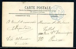Tunisie - Affranchissement De Sidi Athman Sur Carte Postale Pour Paris En 1909 - Ref M31 - Brieven En Documenten