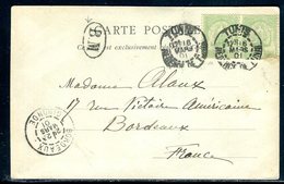 Tunisie - Affranchissement De Tunis Sur Carte Postale De Bizerte Pour Bordeaux En 1901 , Cachet BM - Ref M33 - Lettres & Documents