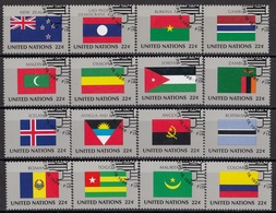 UNITED NATIONS New York 499-514,used,flags - Gebruikt