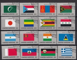 UNITED NATIONS New York 524-539,used,flags - Oblitérés