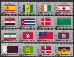 UNITED NATIONS New York 553-568,used,flags - Oblitérés