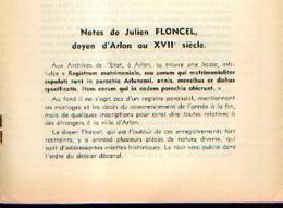 « Notes De Julien Floncel, Doyen D’ARLON Au XVIIe Siècle » Article De 11 Pages In « Bulletin Trimestriel » Institut --> - Belgium