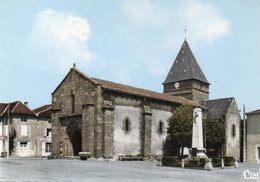 CPSM Dentelée - BUSSIERE-POITEVINE (87) - Aspect De L'Eglise Et Du Monument Aux Morts En 1971 - Bussiere Poitevine