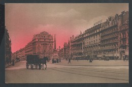 +++ CPA - BRUSSEL - Coucher De Soleil Sur BRUXELLES - Place De Brouckère  // - Brüssel Bei Nacht