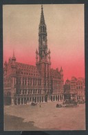 +++ CPA - BRUSSEL - Coucher De Soleil Sur BRUXELLES - Hôtel De Ville  // - Brüssel Bei Nacht