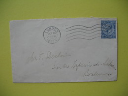 Lettre Perforé Perfin  CP Post Office London To France Bordeaux  1928 - Perforiert/Gezähnt