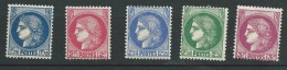 France     Yvert N° 372 à  376   ( 5 Valeurs Manque 375 A )  **     -   Bce 14807 - Unused Stamps