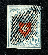 W6780  Swiss 1851  Scott #10 (o) SCV $125. 4 Margins Excellent - Offers Welcome - 1843-1852 Timbres Cantonaux Et  Fédéraux