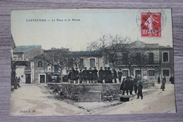 CASTELNAU (81) - LA PLACE ET LA MAIRIE - Castelnau De Montmirail