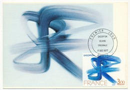 FRANCE - Carte Maximum - 3,00 Oeuvre Originale D'Excoffon - Premier Jour - Paris 1977 - 1970-1979