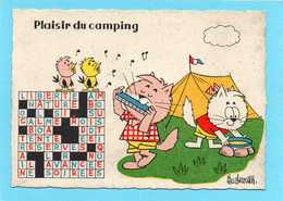 BARBEROUSSE MOTS CROISES CHATS, PLAISIR DU CAMPING CPM  EDIT Humour-Service - Barberousse