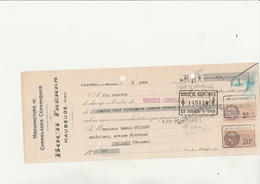 LETTRE DE CHANGE "  MANUFACTURE DE CARRELAGES CERAMIQUES - BOCH FRERES -MAUBEUGE -NORD - Wechsel