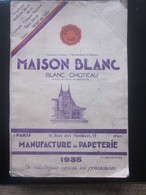 1935-Catalogue Publicitaire-avec Vignettes En Relief-Échantillons-MAISON BLANC-MANUFACTURE PAPETERIE & DIVERS-160 Pages - Werbung