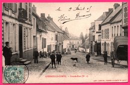 Avesnes Le Comte - Grande Rue - Charrette - Animée - Librairie LABY - 1905 - Avesnes Le Comte