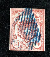 W6837  Swiss 1850  Scott #12 (o) SCV $125. -  4 Margins Very Good - Offers Welcome - 1843-1852 Federal & Cantonal Stamps