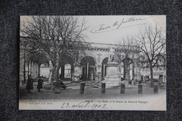 AUCH - La Halle Et La Statue Du Général ESPAGNE - Auch