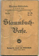 Miniatur-Bibliothek Nr. 74/75 - Stammbuch-Verse - 8cm X 11cm - 80 Seiten Ca. 1900 - Verlag Für Kunst Und Wissenschaft Al - Otros & Sin Clasificación