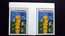 Slowakische Republik Slowakei 368 X **/mnh Z-Steg, EUROPA/CEPT 2000, Sternenturm - Neufs