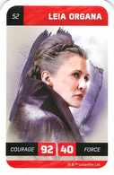 N° 52 LEIA ORGANA < CARTE STAR WARS LECLERC 2018 - Star Wars