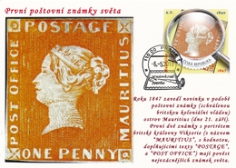 Czech Rep. / My Own Stamps (2018) 0778 CM: The World Of Philately - First Postage Stamps: Mauritius (1847) - Storia Postale