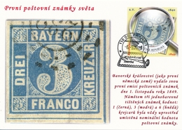 Czech Rep. / My Own Stamps (2018) 0780 CM: The World Of Philately - First Postage Stamps: Bavaria (1849) - Briefe U. Dokumente