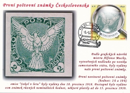 Czech Rep. / My Own Stamps (2018) 0797 CM: The World Of Philately - Postage Stamps Of Czechoslovakia (1918) "Falcon" - Brieven En Documenten