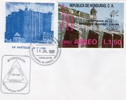 Honduras 1989, 200th French Revolution, BF In FDC - Rivoluzione Francese