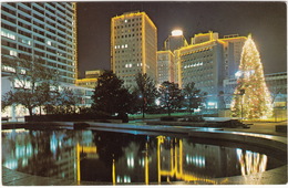 Downtown Fort Worth - From Burnett Plaza, Lighted Skyscrapers  - (Texas, USA) - Fort Worth