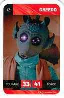 N° 17 GREEDO < CARTE STAR WARS LECLERC 2018 - Star Wars