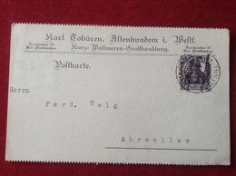 AK Firmenpostkarte Altenhundem Karl Tobüren Kurz Wollwaren Großhandlung 1920 - Lennestadt