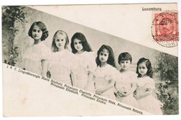 CPA Luxembourg, Erbgrossherzogin Maria Adelheid, Prinzessin Charlotte, Hilda, Antonia, Elisabeth, Sophie  (pk44613) - Grand-Ducal Family