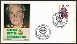 1975 - DEUTSCHLAND - FDC Elly-Heuss-Knapp-Stiftung - Michel 831 [Müttergenesungswerk] + BONN - 1971-1980