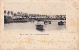 AFRIQUE,AFRICA,AFRIKA,SENEGAL,SAINT LOUIS,GUET N'DAR,GUET NDAR EN 1904,CARTE PHOTO,QUARTIER DES PECHEURS,PIROGUE - Sénégal