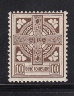 Ireland 1922-23 MH Scott #75 10p Celtic Cross Wmk Monogram SE - Ungebraucht