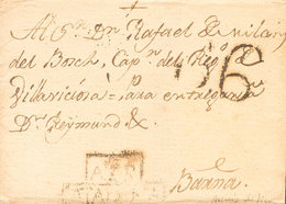 149 (1790ca). ARENYS DE MAR A BARCELONA. Marca A.R. / CATALVÑA, Rara Muy Bien Estampada (P.E.2) Edición 2004. MAGNIFICA  - ...-1850 Prephilately