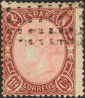 273 1865. º 77. 19 Cuartos Castaño Y Rosa (sello Con El Dentado Absolutamente Original, Rarísimo En Esta Calidad). Matas - Autres & Non Classés