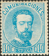 309 1872. * 125P. 40 Cts Azul. ENSAYO DE COLOR. MAGNIFICO. (Gálvez 797) - Altri & Non Classificati