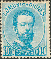 309 1872. * 125P. 40 Cts Azul. ENSAYO DE COLOR. MAGNIFICO. (Gálvez 797) - Other & Unclassified