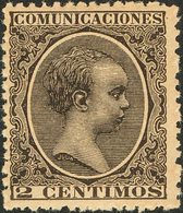 345 1889. ** 214. 2 Cts Negro. BONITO. Edifil 2017: 42? - Otros & Sin Clasificación