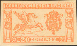 364 1905. (*) 256. 20 Cts Naranja (sin Numeración). ENSAYO DE PLANCHA (sin Dentar). MAGNIFICO. (Gálvez 1792) - Otros & Sin Clasificación