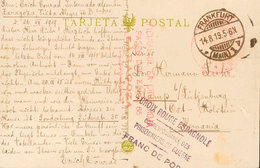 380 1919. Tarjeta Postal De ZARAGOZA A LUTJENBURG (ALEMANIA). Marca De Franquicia CROIX ROUGE ESPAGNOLE / CORRESPONDANCE - Other & Unclassified