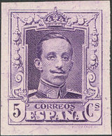 395 1922. ** 311ecs. 5 Cts Violeta. ERROR DE COLOR Y SIN DENTAR. MAGNIFICO. - Otros & Sin Clasificación