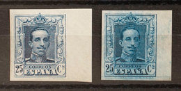 398 1922. ** NE23/24s. 25 Cts Azul (Tipos I Y II). NO EMITIDOS Y SIN DENTAR. MAGNIFICOS. Edifil 2009: 1200? - Otros & Sin Clasificación