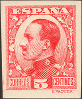 427 1930. ** 491ccs. 5 Cts Carmín. CAMBIO DE COLOR Y SIN DENTAR. MAGNIFICO Y RARO, NO CATALOGADO. - Otros & Sin Clasificación