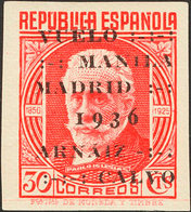 501 1936. ** 741s. 30 Cts Rojo. SIN DENTAR. MAGNIFICO. Edifil 2018: 170? - Otros & Sin Clasificación