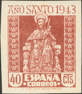 671 1943.   962s. 40 Cts Castaño. SIN DENTAR. MAGNIFICO Y MUY RARO. Edifil 2018: 515? - Other & Unclassified