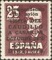 765 1950. * 1083. CAUDILLO A CANARIAS CON NUMERO. Excelente Centraje. MAGNIFICO. Cert. GRAUS. Edifil 2018: 3600? - Otros & Sin Clasificación