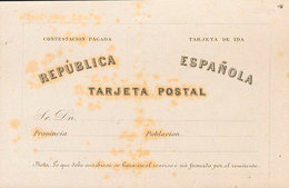 825 1874. (*) EP6Pb. PRUEBA CALCOGRAFICA De La Tarjeta Entero Postal (de Vuelta) Del Año 1873 (manchitas Del Tiempo). BO - Other & Unclassified