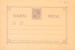 834 1882. (*) EP10. 10 Cts Violeta Gris Sobre Tarjeta Entero Postal (variedad Marco Izquierdo Roto). MAGNIFICA Y RARA NO - Altri & Non Classificati