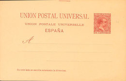 858 1890. (*) EP29. 10 Cts Carmín Sobre Tarjeta Entero Postal. MAGNIFICA. Edifil 2018: 53? - Other & Unclassified